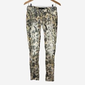 Isabel Marant Itzel Snake Print Corduroy Pants Size 36/4 (29x35) Slim Fit